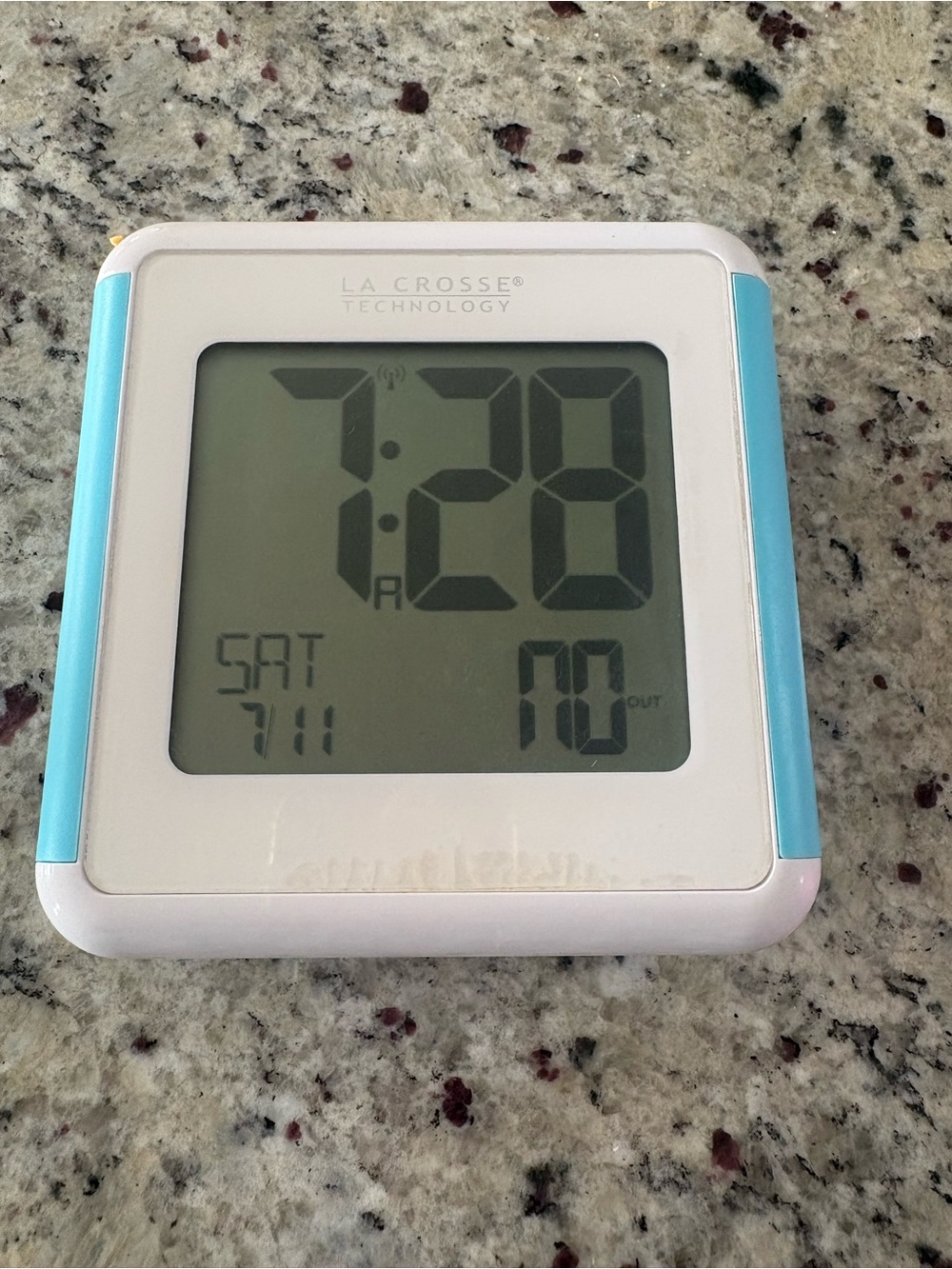 La Crosse Technology Shower Cube Atomic Clock 515-1912 TX191TH Preowned Works